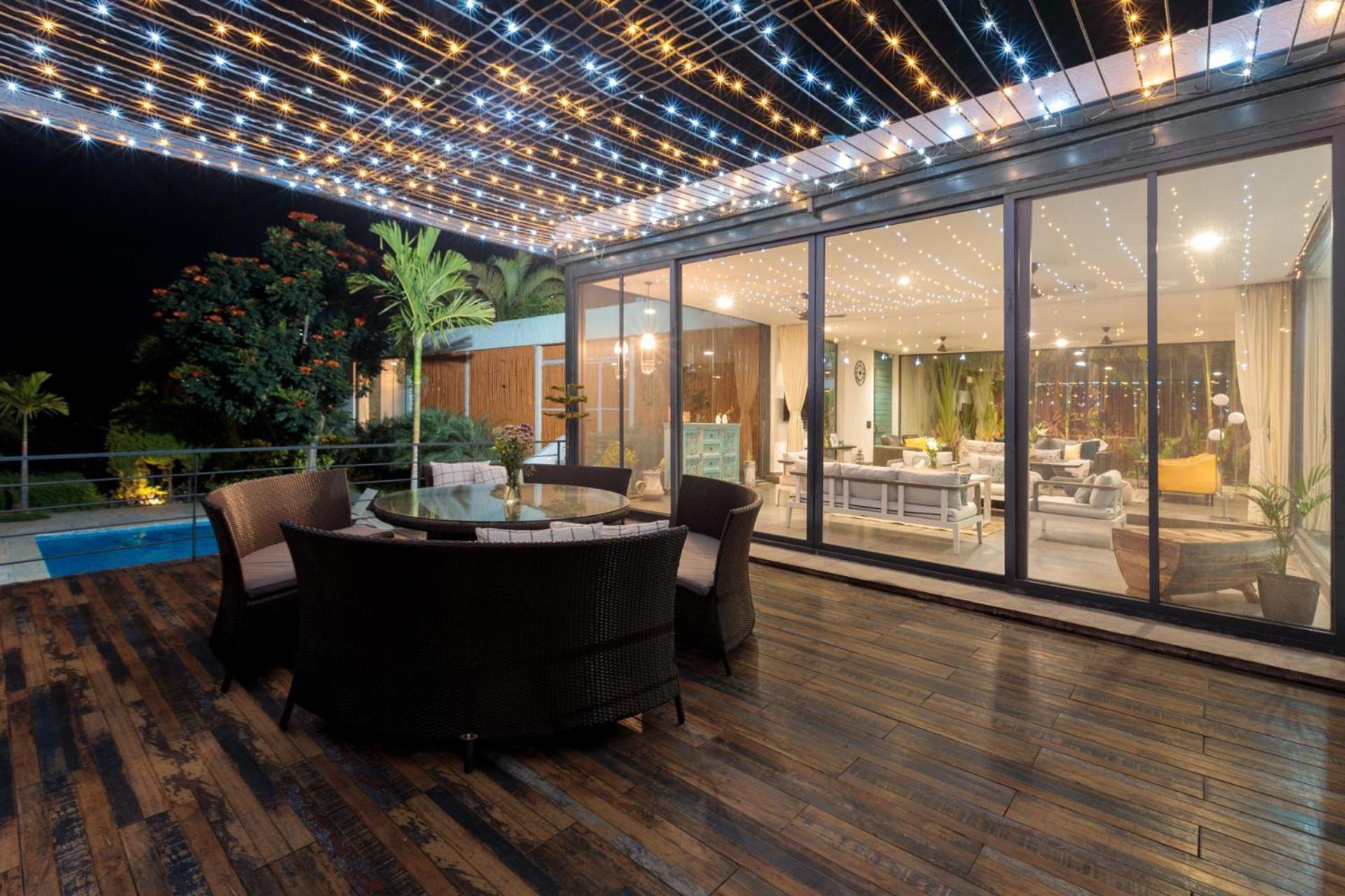 Open House By Stayvista: Nature Retreat with Pool & Expansive Lawn Shikrapur Exterior photo